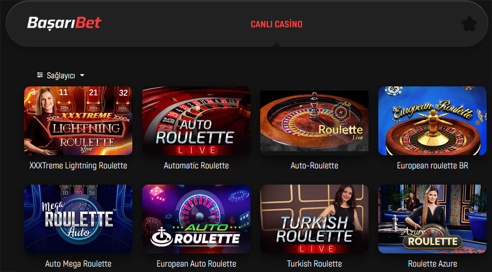 Canli casino oyunlari Rulet. 